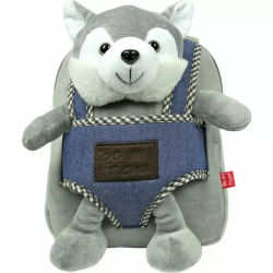 MOCHILA REVERSIBLE + PELUCHE HUSKY HARRY 26CM