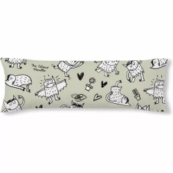 FUNDA DE ALMOHADA 100% ALGODÓN MODELO MONSTRE BEIG DE 105 CM