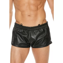 SHORT DE CUERO VERSÁTIL - NEGRO