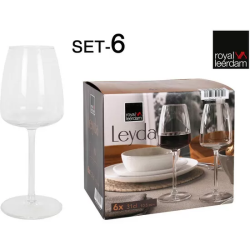 SET 6 COPAS VINO 31CL LEYDA