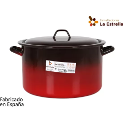 OLLA RECTA C/TAPA 30CM - 12L FUEGO