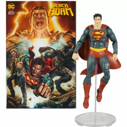 FIGURA SUPERMAN + COMIC BLACK ADAM DC COMICS 17CM