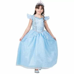 DISFRAZ PRINCESA ZAPATO DE CRISTAL 10-12 Y (VESTIDO, GUANTES Y ENAGUAS)