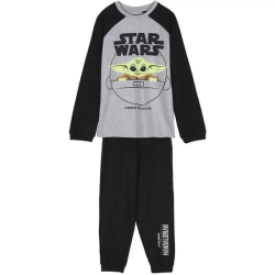 PIJAMA LARGO SINGLE JERSEY THE MANDALORIAN GRAY