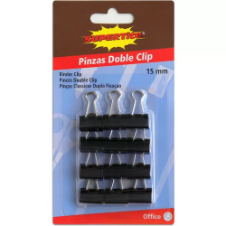 12 PINZAS DOBLE CLIP 15MM