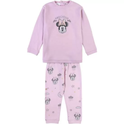 PIJAMA LARGO VELOUR COTTON MINNIE BLUE