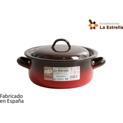 CACEROLA ESMALTADA C/TAPA 18CM - 1.8L FUEGO