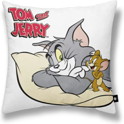 FUNDA DE COJÍN 100% ALGODÓN 45X45CM MODELO TOM & JERRY B