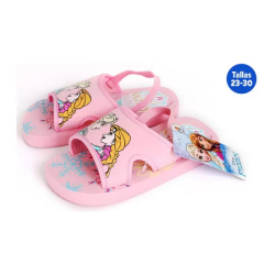 ZAPATILLAS VERANO INFANTILES CON GOMA FROZEN ROSA TALLA 26