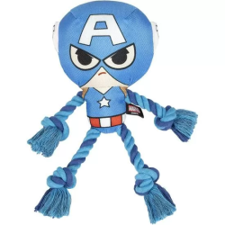 CUERDA DENTAL PARA PERRO AVENGERS CAPITAN AMERICA BLUE