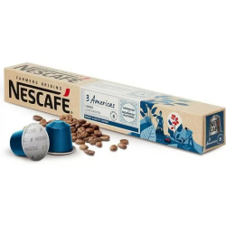 3 AMERICAS LUNGO NESCAFÉ 10 CÁPSULAS NESPRESSO ALUMINIO INTENSIDAD 8