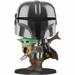 FIGURA POP STAR WARS MANDALORIAN WITH YODA CHILD 25CM