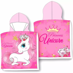 PONCHO TOALLA UNICORNIO MICROFIBRA