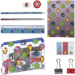 SET PAPELERÍA ESCOLAR AVENGERS GRIS