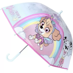 PARAGUAS MANUAL POE BURBUJA PAW PATROL SKYE PINK