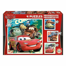 4 PUZZLES DE 12 A 25 PIEZAS CARS 