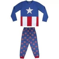 PIJAMAS Y BATAS PIJAMA LARGO AVENGERS CAPITAN AMERICA ROJO