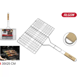 PARRILLA BBQ CR-WOOD S/PATAS 35X25CM ALGON BBQ