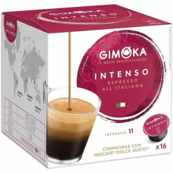 ESPRESSO INTENSO GIMOKA DOLCE GUSTO COMPATIBLE 16 CÁPSULAS