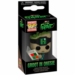 LLAVERO POCKET POP MARVEL I AM GROOT - GROOT WITH ONESIE