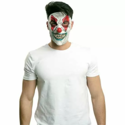 1/2 CLOWN LATEX MASK ONE SIZE