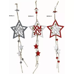 GUIRNALDA ESTRELLA XMAS 37CM 3STD