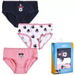 PACK BRAGUITAS SINGLE JERSEY 3 PIEZAS MINNIE MULTICOLOR