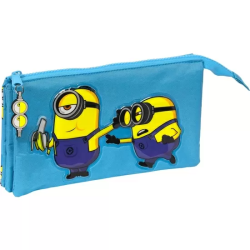 MINIONS PORTATODO TRIPLE 22X12X3