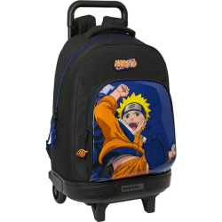 MOCHILA GDE. C/RUEDAS COMPACT EXTRAIBLE NARUTO 