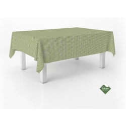 MANTEL TEFLONADO CONFECCIONADO PETIT VICHY PISTACHO 100X140 CM