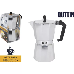 CAFETERA ALUMINIO 12 SERVICIOS INDUCCIÓN QUTTIN