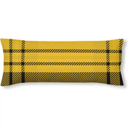 FUNDA DE ALMOHADA 100% ALGODÓN MODELO HUFFLEPUFF CUADRO DE 80X80 CM.