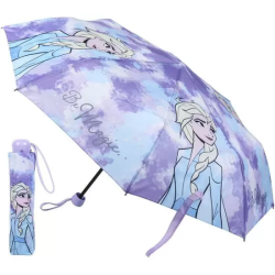 PARAGUAS MANUAL PLEGABLE ESCOLAR FROZEN II PURPLE