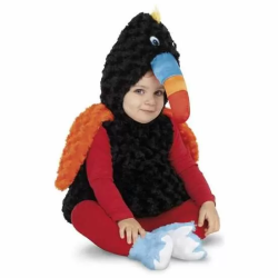 DISFRAZ TUCÁN PELUCHE VESTIDO, GORRO Y PATUCOS TALLA 5-6 AÑOS