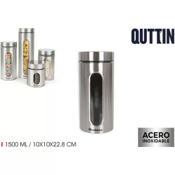 TARRO VIDRIO/ACERO 1500ML QUTTIN