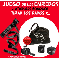 BOLSA JUEGO ENREDOS NEGRO ATADURAS+2 DADOS