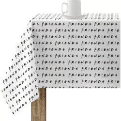 MANTEL RESINADO (TACTO PLASTIFICADO) ANTIMANCHAS MODELO FRIENDS WHITE