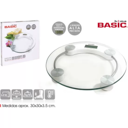 BASCULA BAÑO DIGITAL 150KG RED. BASIC HOME