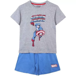 PIJAMA CORTO SINGLE JERSEY PUNTO MARVEL GRAY