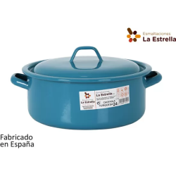 CACEROLA ESMALTADA C/TAPA 24CM TURQUESA