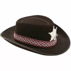 SOMBRERO DE VAQUERO NEGRO 53 CM