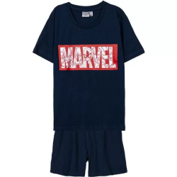 PIJAMA CORTO SINGLE JERSEY MARVEL DARK BLUE