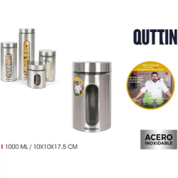 TARRO VIDRIO/ACERO 1000ML QUTTIN