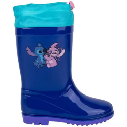 BOTAS LLUVIA PVC STITCH BLUE