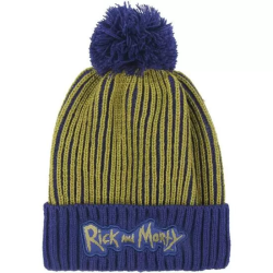 GORRO TRICOT POMPOM RICK AND MORTY DARK GREEN