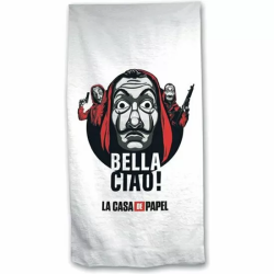 TOALLA BELLA CIAO! LA CASA DE PAPEL MICROFIBRA