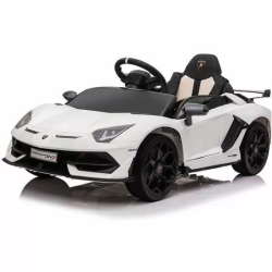 COCHE LAMBORGHINI AVENT SVJ+PATIN BLANCO 12V 151 X 63 X 102.5CM RUNRUNTOYS