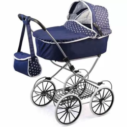 COCHE MUÑECAS DOLLS PRAM AZUL MARINO 89X70X42 CM