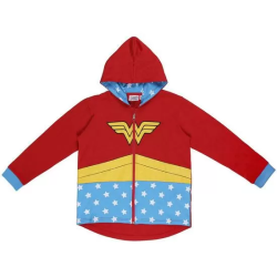 SUDADERA CON CAPUCHA COTTON BRUSHED WONDER WOMAN ROJA