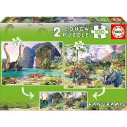 PUZZLE EDUCA 100 X 2 DINOWORLD